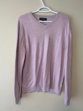 Banana Republic Luxury Yarn Dusty Lavender V-Neck Sweater
